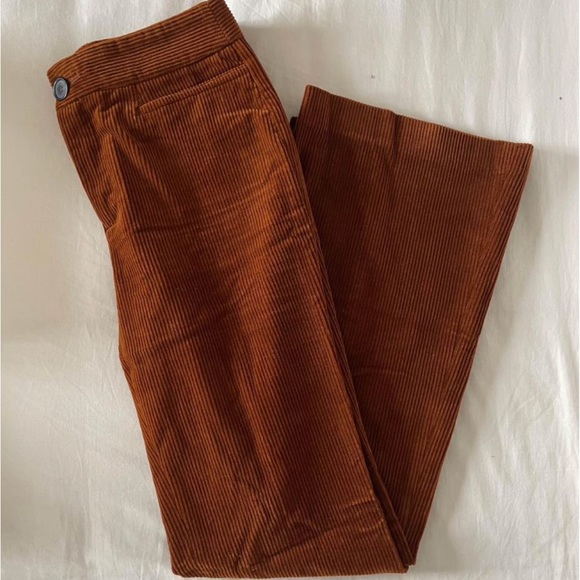 Zara Womens Brown Corduroy Pants - Picture 1 of 3